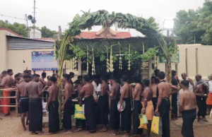 ஐயப்பன் கோவிலில் கார்த்திகை 1ம் தேதி 5000க்கும் மேற்பட்ட ஐயப்ப பக்தர்கள் இன்று மாலை அனிந்தனார்